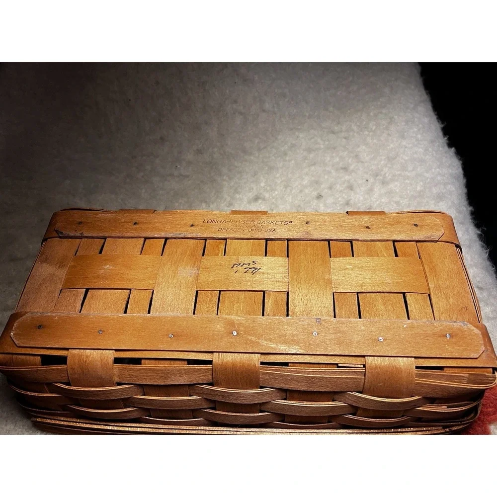 Longaberger Maple Handwoven 1990 Cracker Bread Fruit Basket Signed 11.5